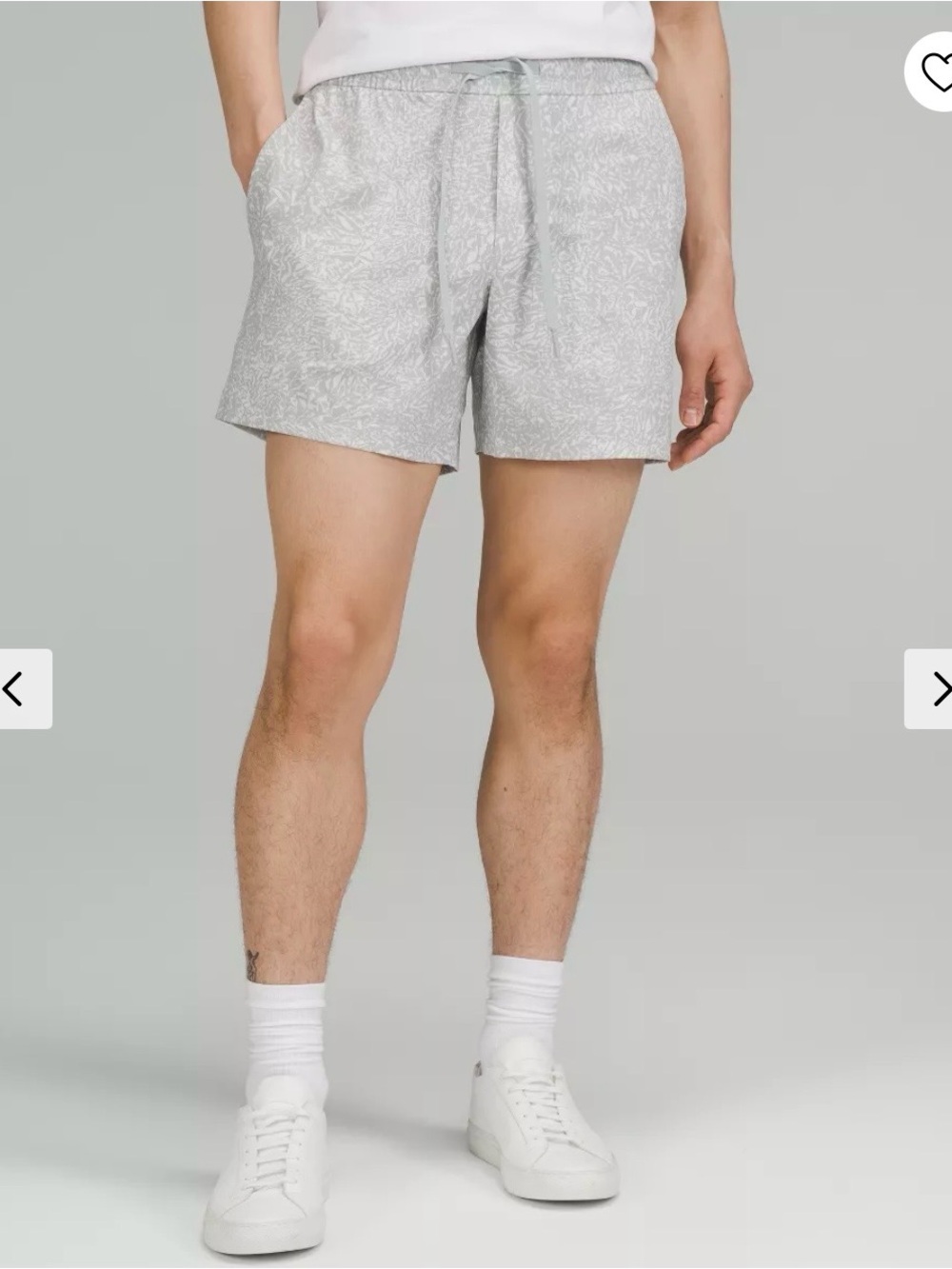 Lululemon Bowline Short 5" Crunch Max Vapor Seal Grey Men's Size XXL
